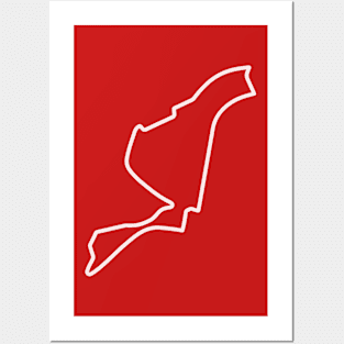 Valencia Street Circuit [outline] Posters and Art